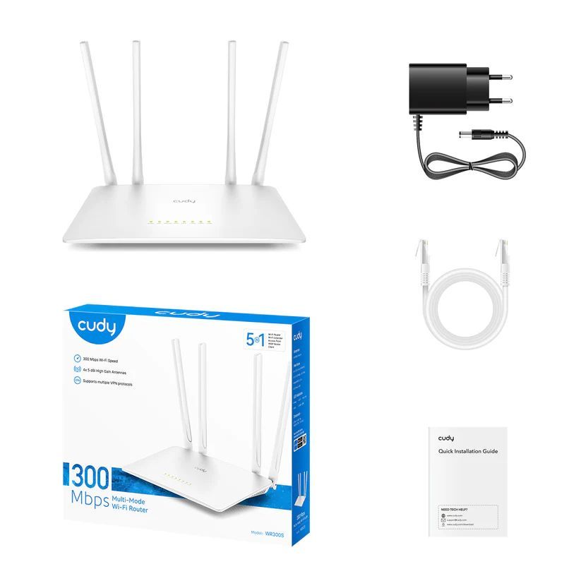 Cudy WR300S 300 Mbps Multi-Mode Wi-Fi Router