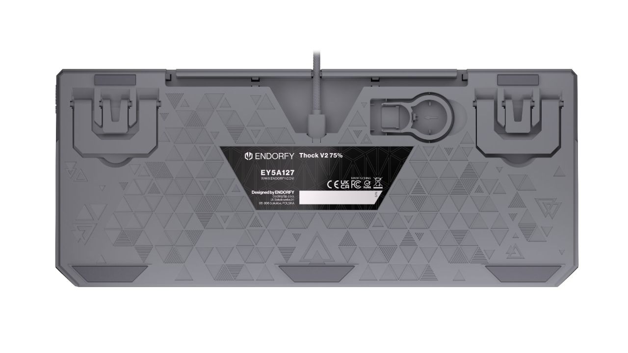 Endorfy Thock V2 75% Red Switch Mechanical Keyboard Grey US