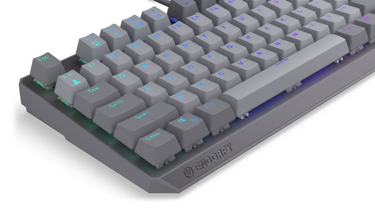 Endorfy Thock V2 TKL Red Switch Mechanical Keyboard Grey US