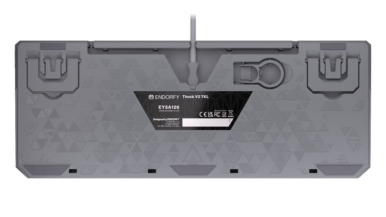 Endorfy Thock V2 TKL Red Switch Mechanical Keyboard Grey US