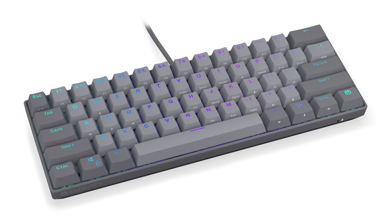 Endorfy Thock V2 Compact Red Switch Mechanical Keyboard Grey US