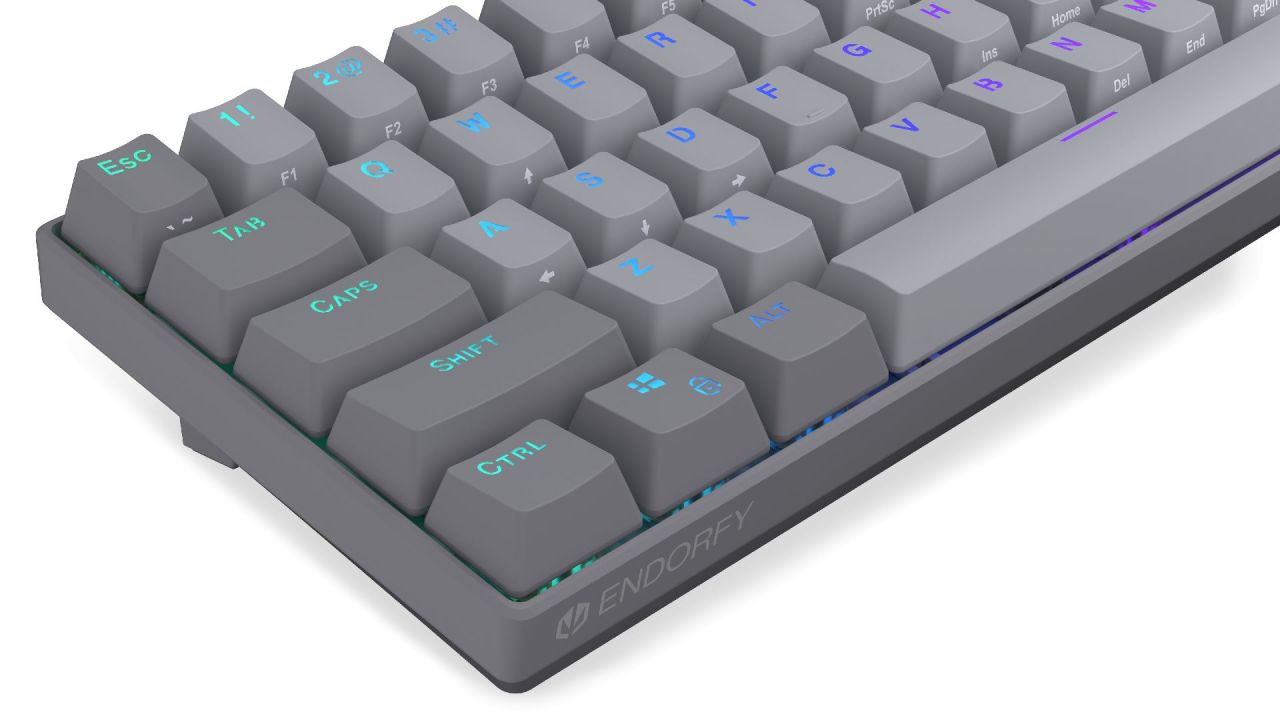 Endorfy Thock V2 Compact Red Switch Mechanical Keyboard Grey US