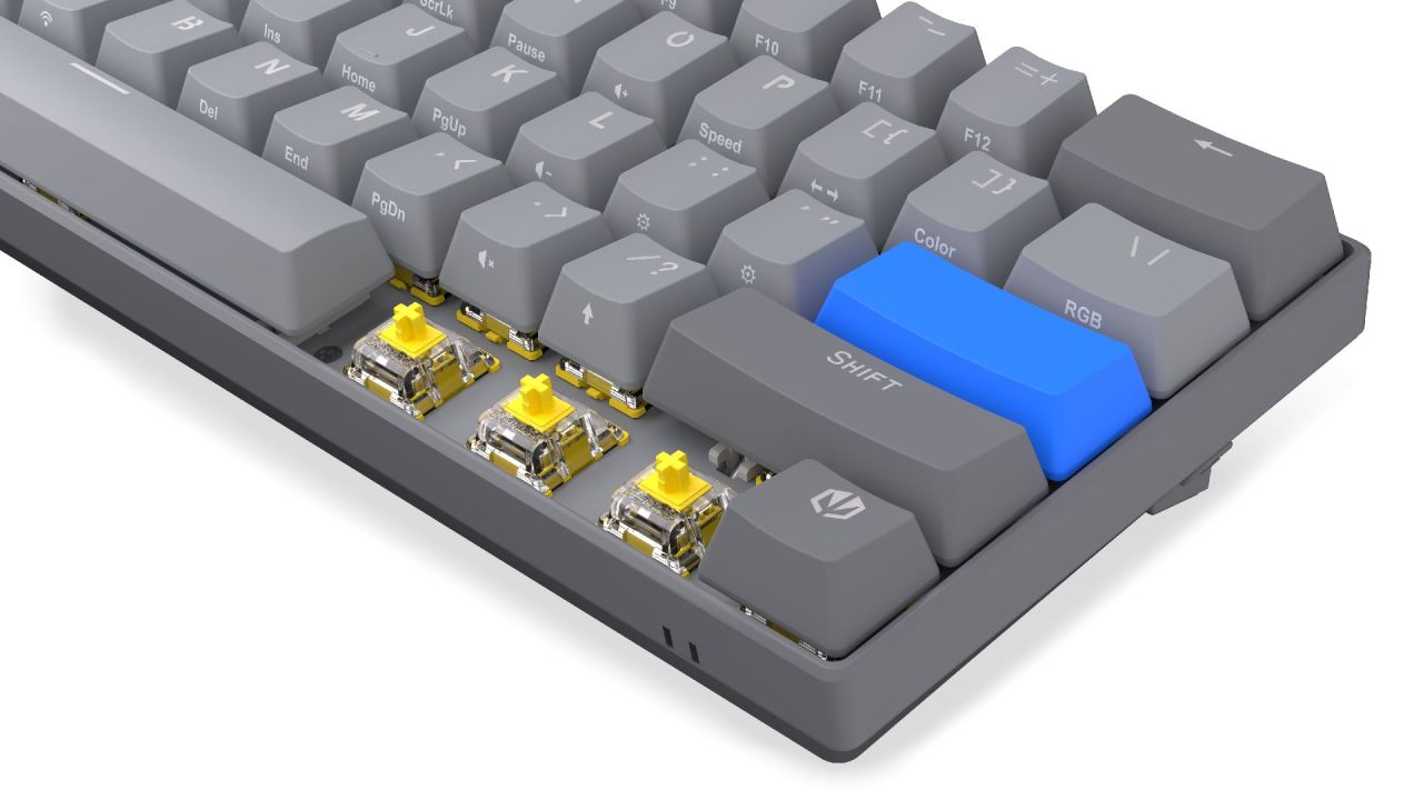 Endorfy Thock V2 Compact Yellow Switch Mechanical Keyboard Grey US