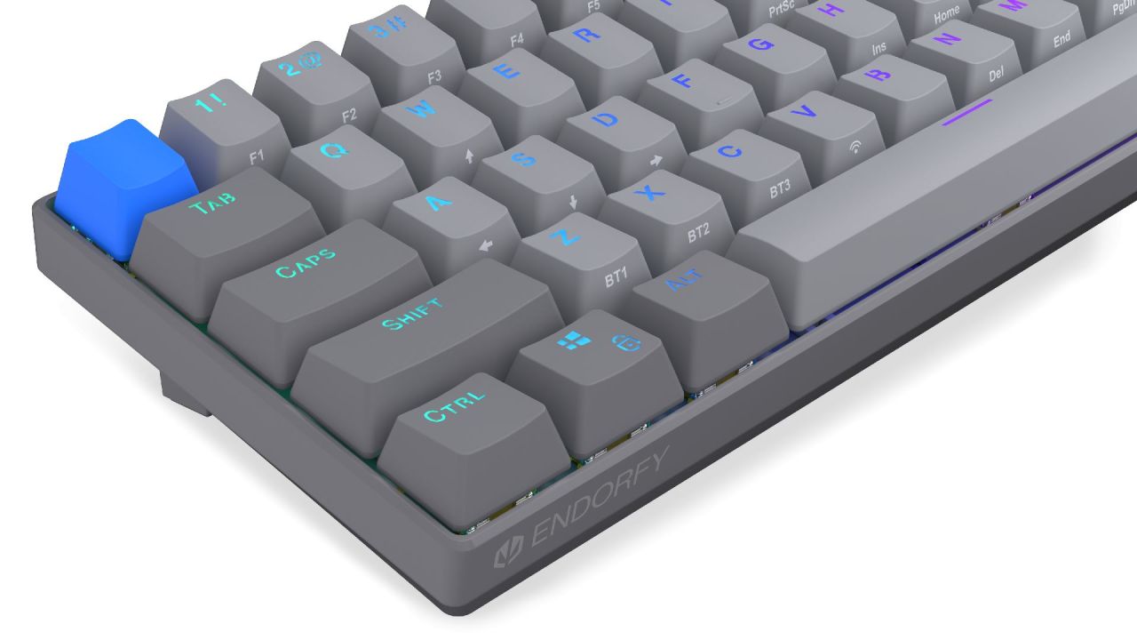 Endorfy Thock V2 Compact Yellow Switch Mechanical Keyboard Grey US