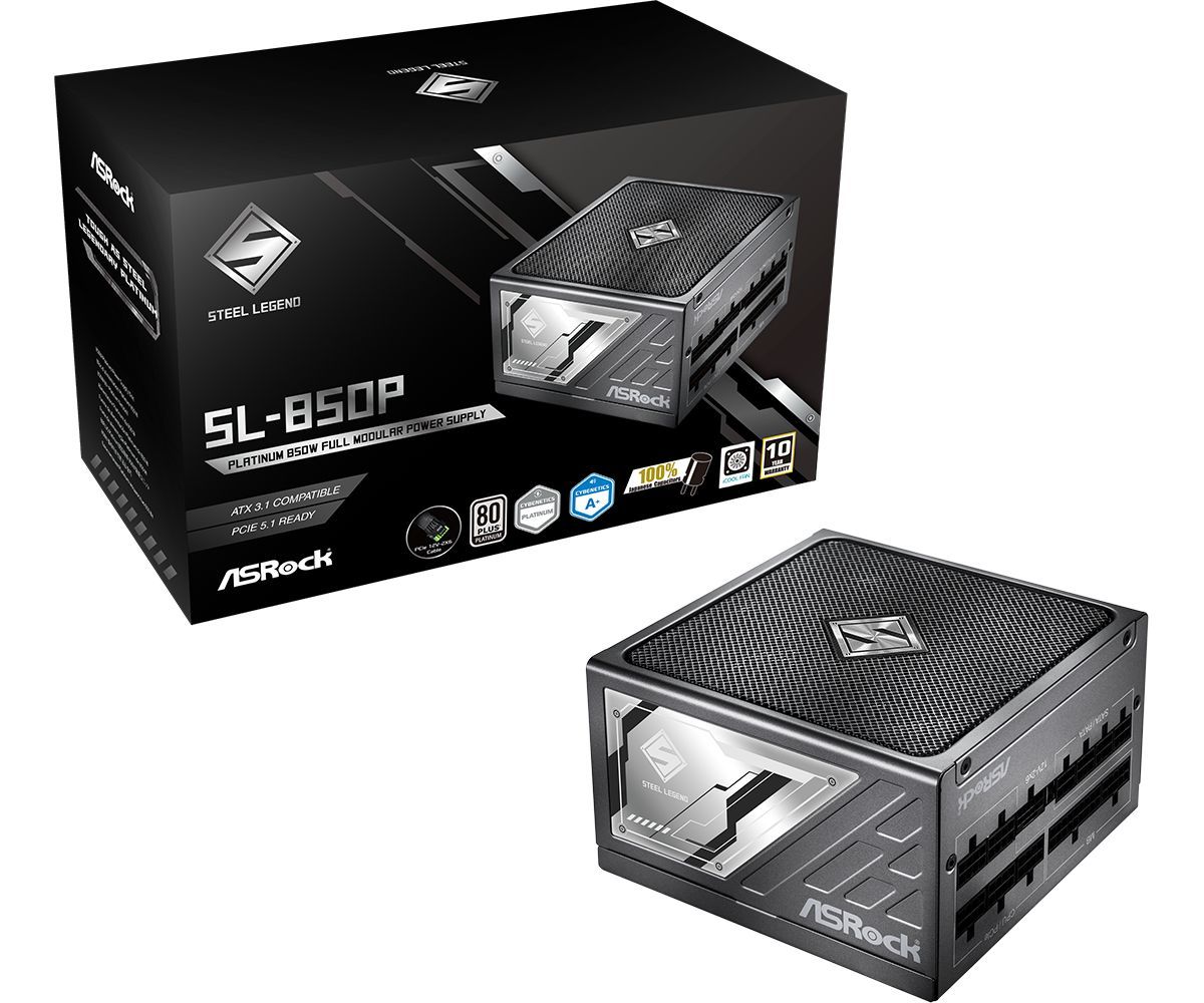 ASRock 850W 80+ Platinum Steel Legend SL-850P ASRock 850W 80+ Platinum Steel Legend SL-850P