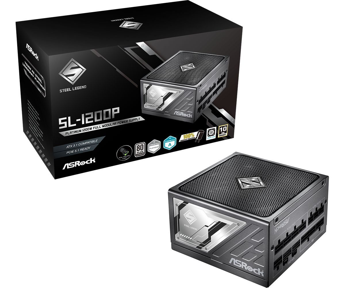 ASRock 1200W 80+ Platinum Steel Legend SL-1200P ASRock 1200W 80+ Platinum Steel Legend SL-1200P