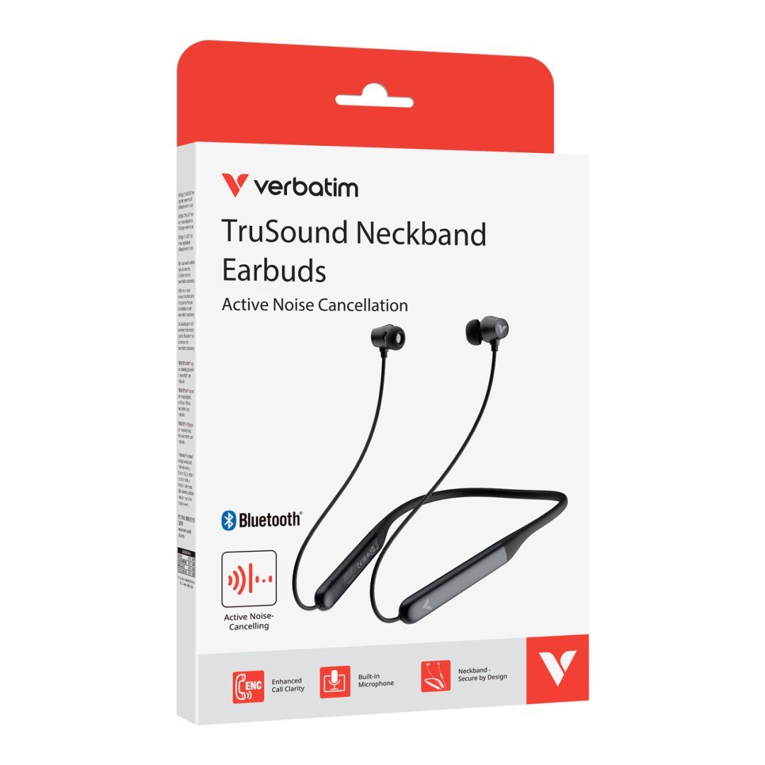 Verbatim TruSound ANC Neckband Headset Black Verbatim TruSound ANC Neckband Headset Black
