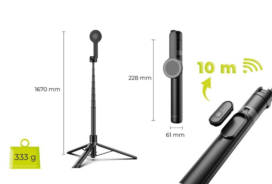 Mobile Origin Magnetic Selfie Stick Tripod S2 Black Mobile Origin Magnetic Selfie Stick Tripod S2 Black