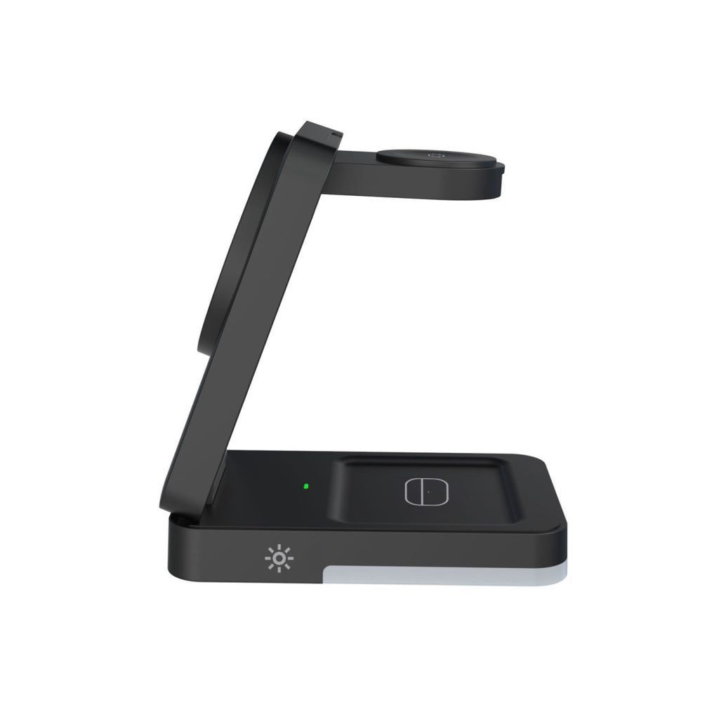 Mobile Origin 3in1 Foldable Charging Stand with light PW28 Black Mobile Origin 3in1 Foldable Charging Stand with light PW28 Black