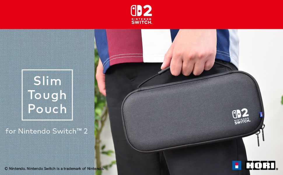 Hori Slim Tough Pouch case for Nintendo Switch 2 Black