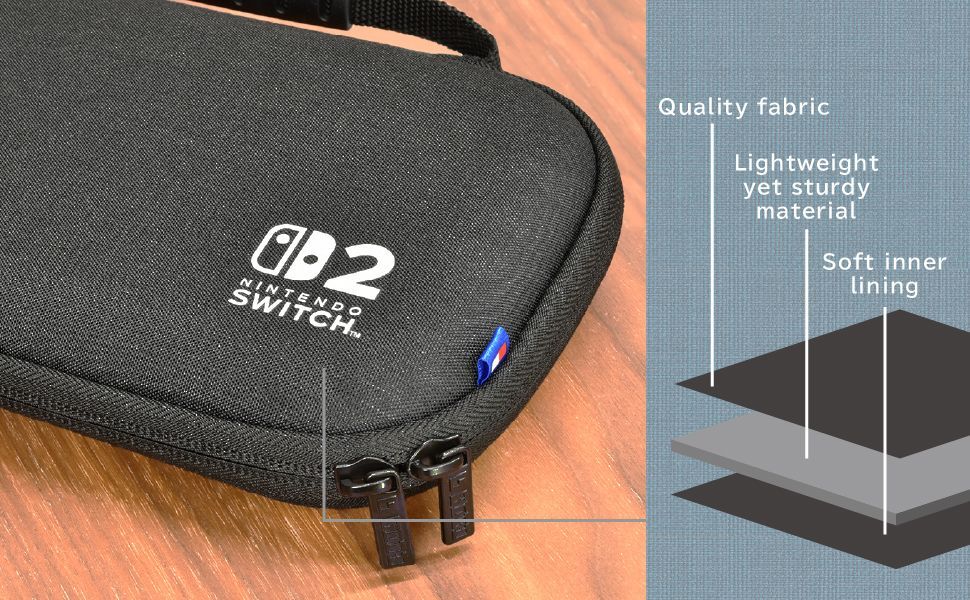 Hori Slim Tough Pouch case for Nintendo Switch 2 Black