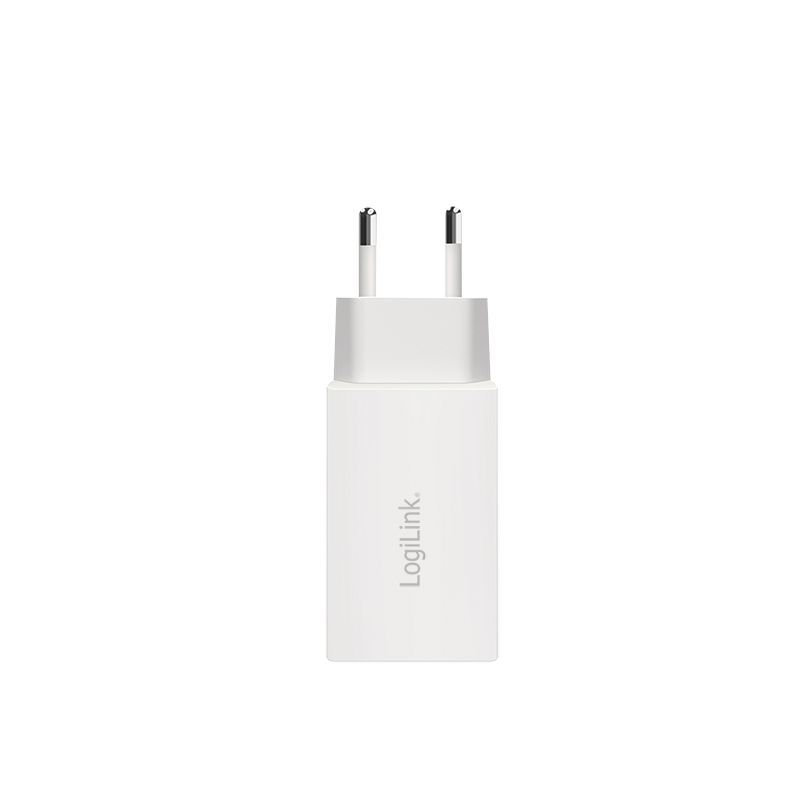 Logilink USB-C charger 2xUSB-C (PD 3.0/QC 4.0) 65W White Logilink USB-C charger 2xUSB-C (PD 3.0/QC 4.0) 65W White