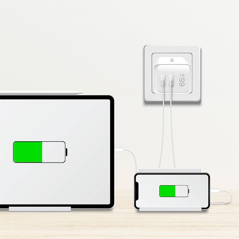 Logilink USB-C charger 2xUSB-C (PD 3.0/QC 4.0) 65W White Logilink USB-C charger 2xUSB-C (PD 3.0/QC 4.0) 65W White