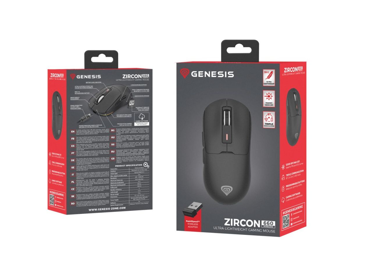Genesis Zircon 660 Gaming Mouse Black Genesis Zircon 660 Gaming Mouse Black