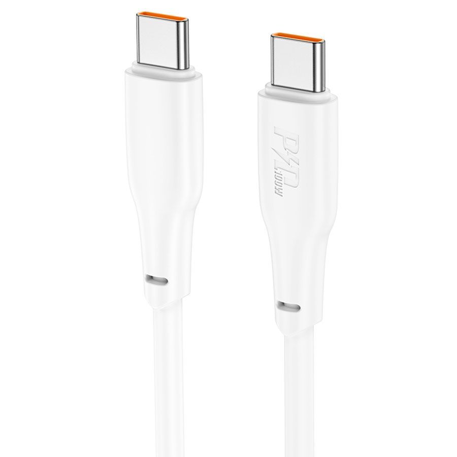 Hoco X93 Force 60W USB-C to USB-C charging data cable 1m White Hoco X93 Force 60W USB-C to USB-C charging data cable 1m White