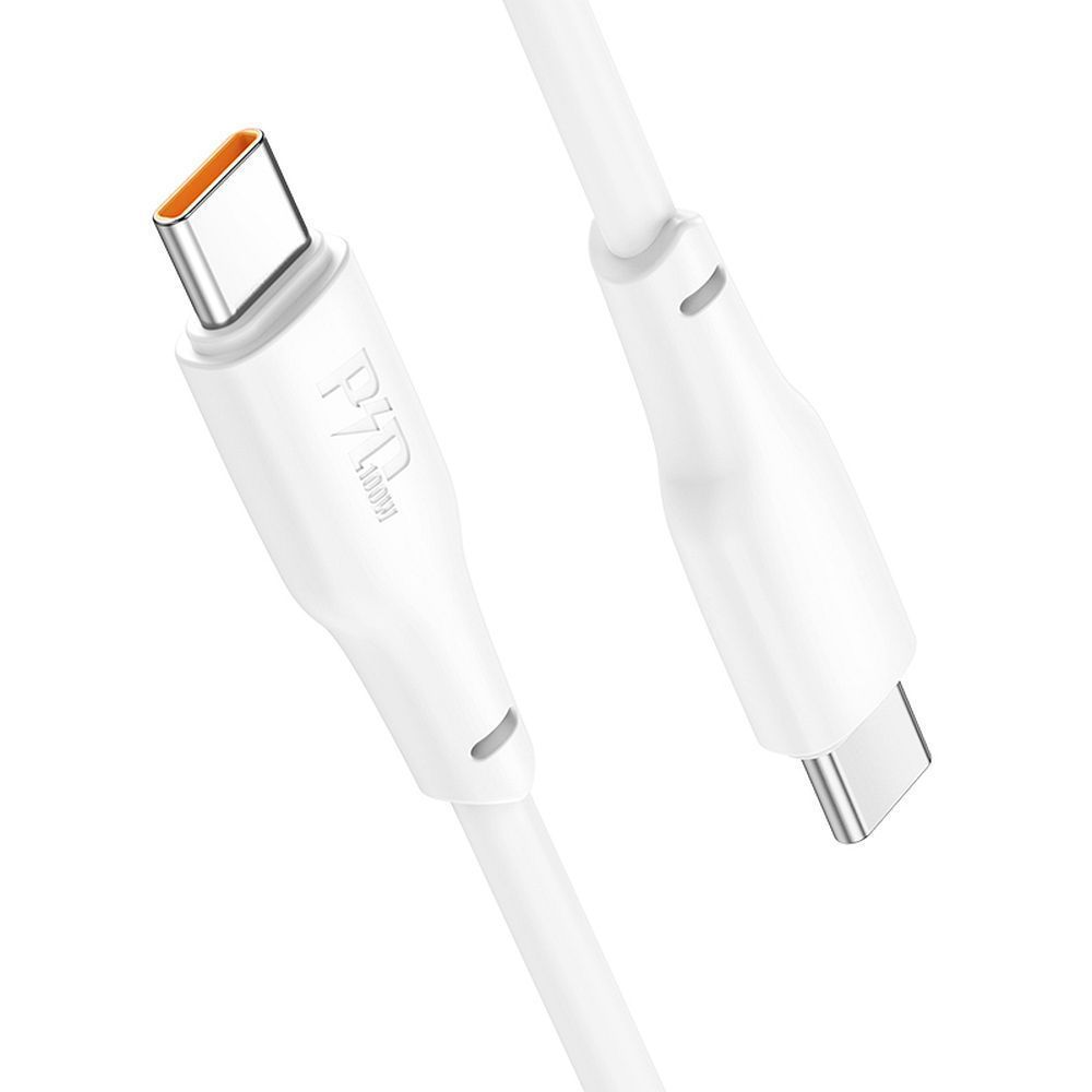 Hoco X93 100W USB-C to USB-C charging cable 1m White Hoco X93 100W USB-C to USB-C charging cable 1m White