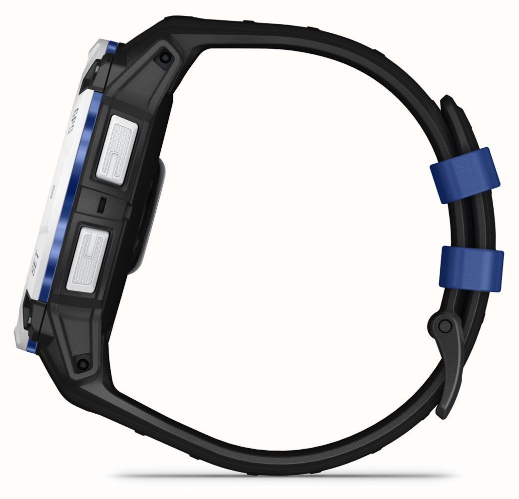 Garmin Instinct 3 50mm Solar Whitestone with Black/Bolt Blue Band Garmin Instinct 3 50mm Solar Whitestone with Black/Bolt Blue Band