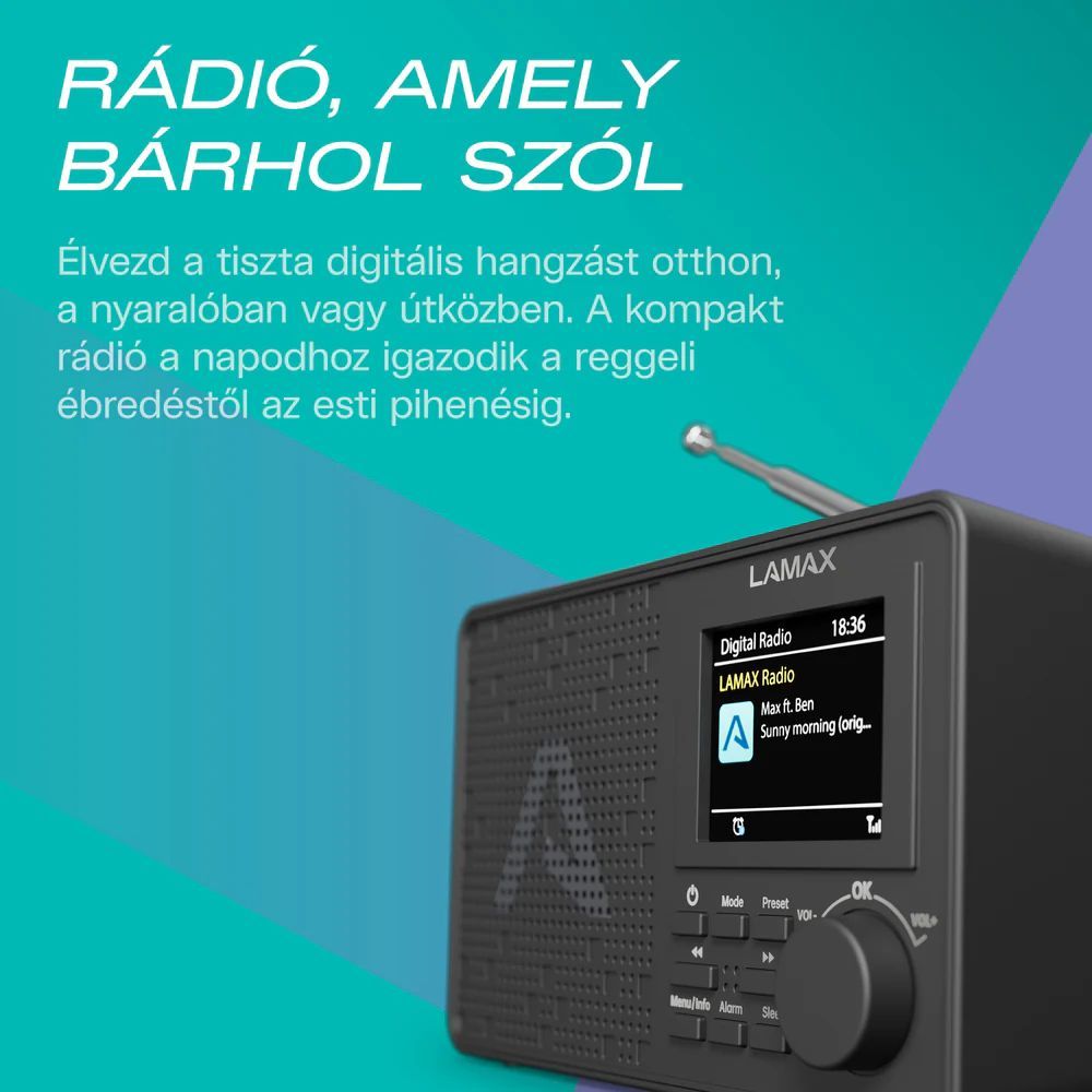 Lamax RadioVox1 DAB Bluetooth Radio Black Lamax RadioVox1 DAB Bluetooth Radio Black