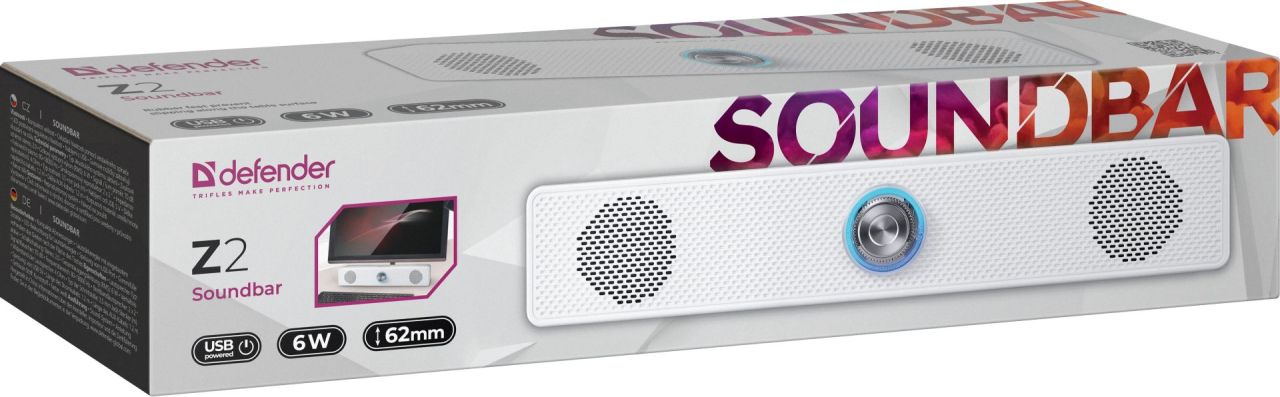 Defender Z2 RGB Bluetooth SoundBar White