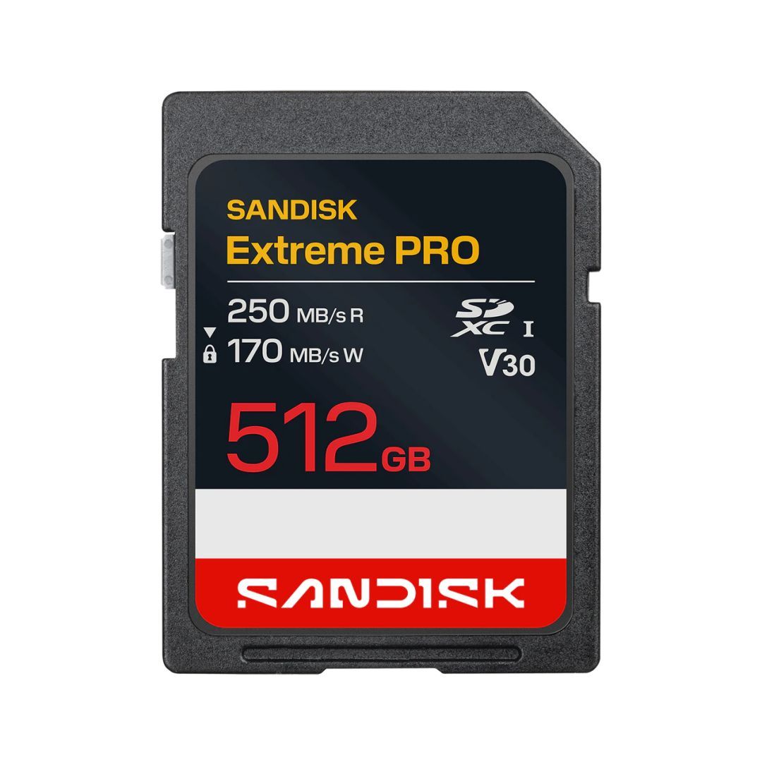 Sandisk 512GB SDHC Extreme Pro UHS-I U3 V30