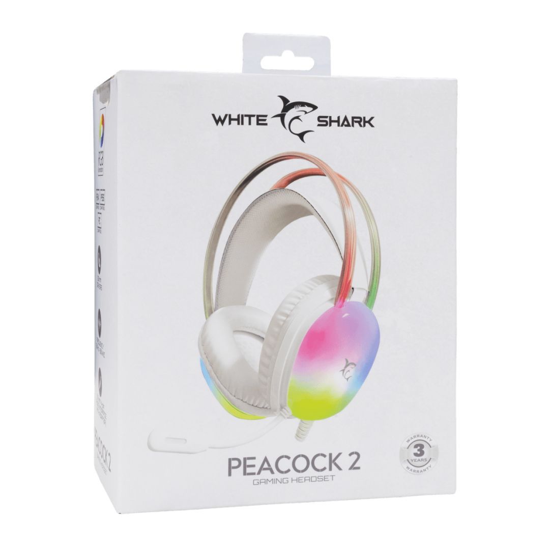 White Shark PEACOCK-2 Gaming Headset White White Shark PEACOCK-2 Gaming Headset White