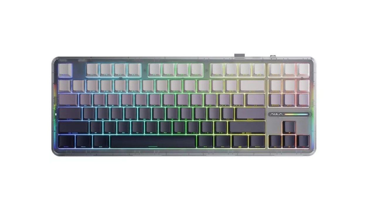 Aula F87 Gasket Gaming Wireless Bluetooth Mechanical Keyboard Grey US Aula F87 Gasket Gaming Wireless Bluetooth Mechanical Keyboard Grey US