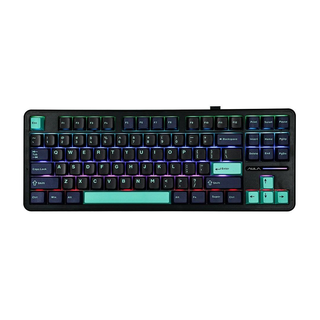 Aula F87 Pro Gasket Gaming Wireless Bluetooth Mechanical Keyboard Black/Blue US Aula F87 Pro Gasket Gaming Wireless Bluetooth Mechanical Keyboard Black/Blue US