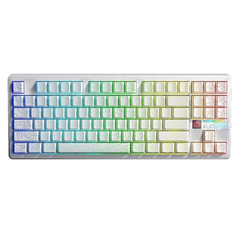 Aula F87 Pro V2 Gasket Gaming Wireless Bluetooth Mechanical Keyboard White US Aula F87 Pro V2 Gasket Gaming Wireless Bluetooth Mechanical Keyboard White US