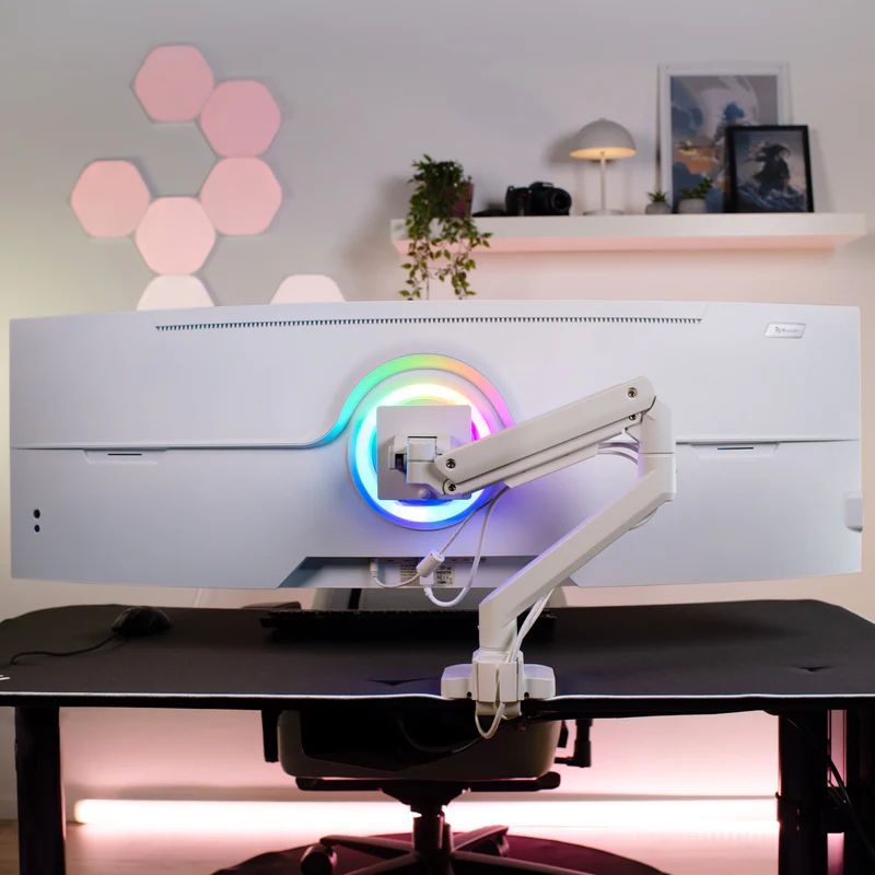 Arozzi Alzare Neo Pro Gas Spring Monitor Arm White Arozzi Alzare Neo Pro Gas Spring Monitor Arm White