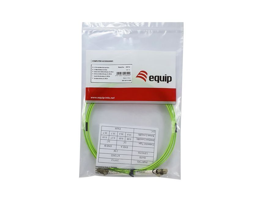EQuip LC to LC Fiber Optic Patch Cable 2m Green