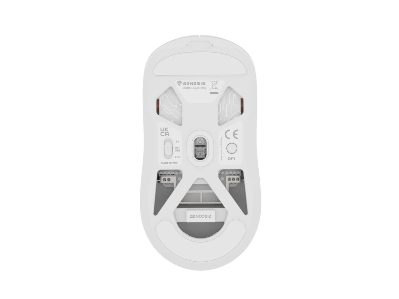 Genesis Zircon 660 Pro Wireless Bluetooth Gaming Mouse White Genesis Zircon 660 Pro Wireless Bluetooth Gaming Mouse White