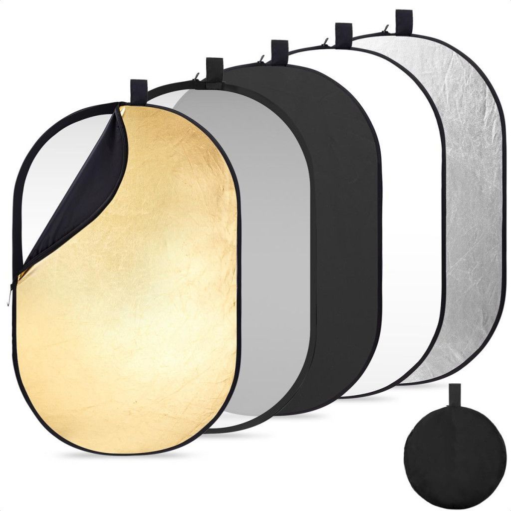 K&F Concept 5in1 derítőlap, reflektor, 100x150cm (fehér, fekete, arany, ezüst,transparens )+hordtásk