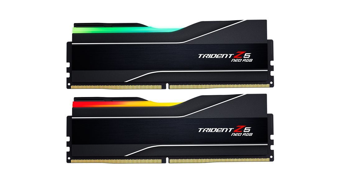 G.SKILL 32GB DDR5 6000MHz Kit(2x16GB) Trident Z5 Neo RGB EXPO Black G.SKILL 32GB DDR5 6000MHz Kit(2x16GB) Trident Z5 Neo RGB EXPO Black