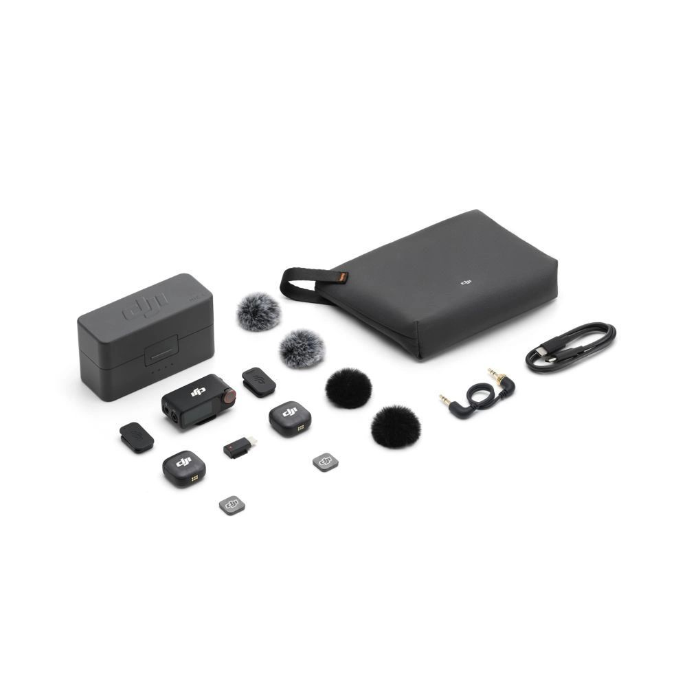 DJI Mic 3 (2 TX + 1 RX + Charging Case) Black