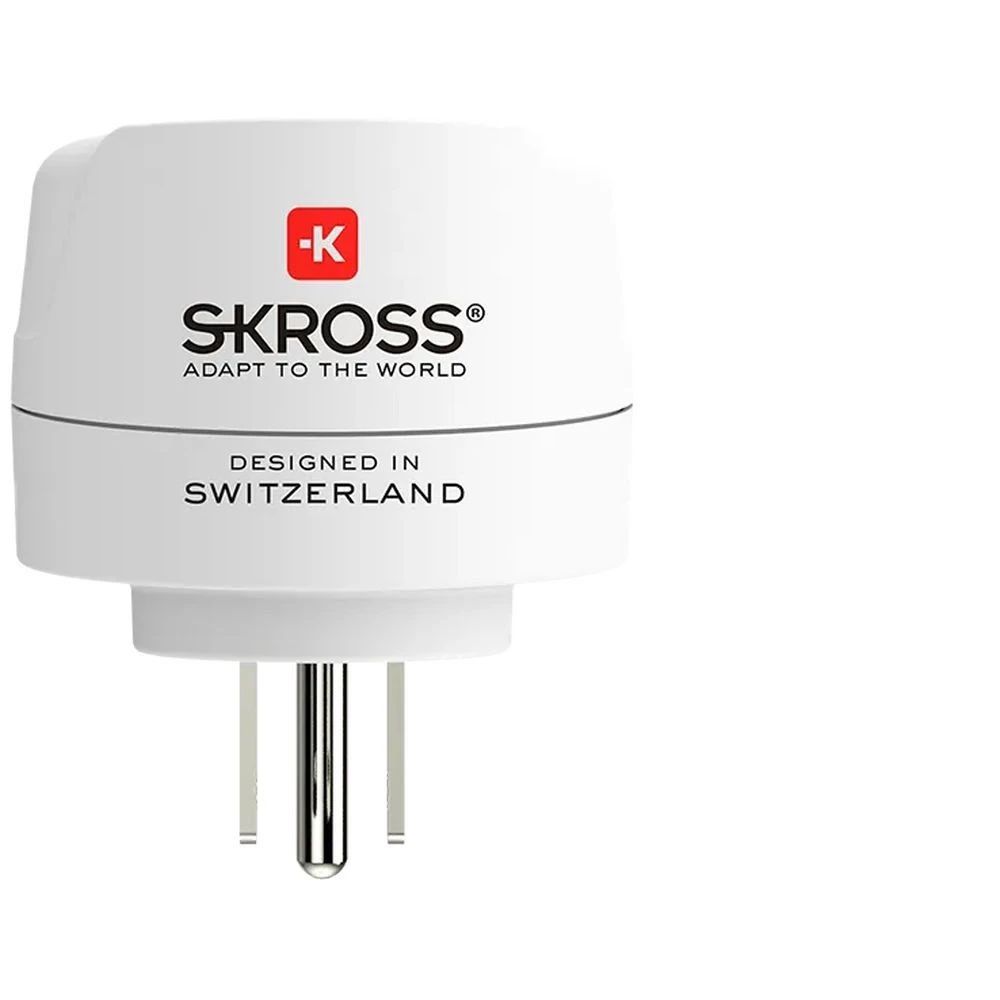 SKROSS Európába utazóknak földelt USA Adapter White