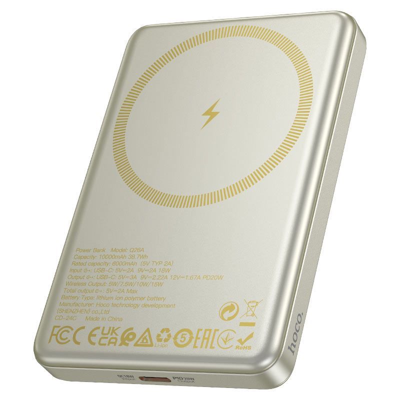 Hoco Q26A Joy 10000mAh PowerBank Titanium Gold Hoco Q26A Joy 10000mAh PowerBank Titanium Gold
