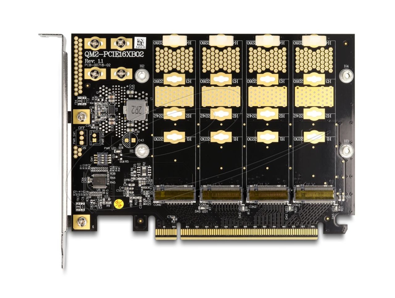 DeLock PCI Express x16 Card to 4 x internal NVMe M.2 Key M DeLock PCI Express x16 Card to 4 x internal NVMe M.2 Key M
