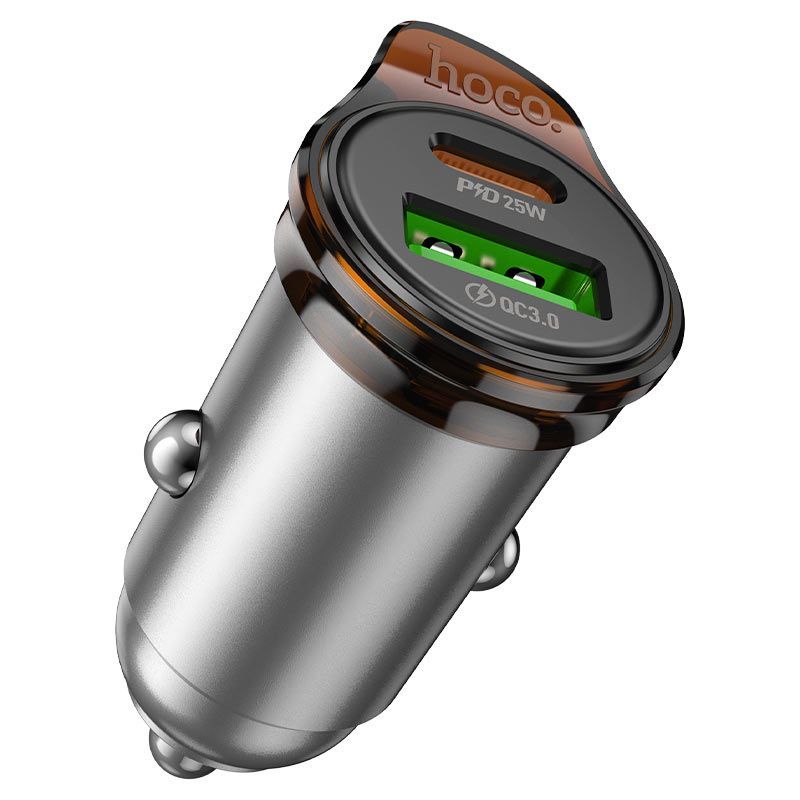 Hoco NZ16A Rigorous Car Charger 43W Metal Grey Hoco NZ16A Rigorous Car Charger 43W Metal Grey