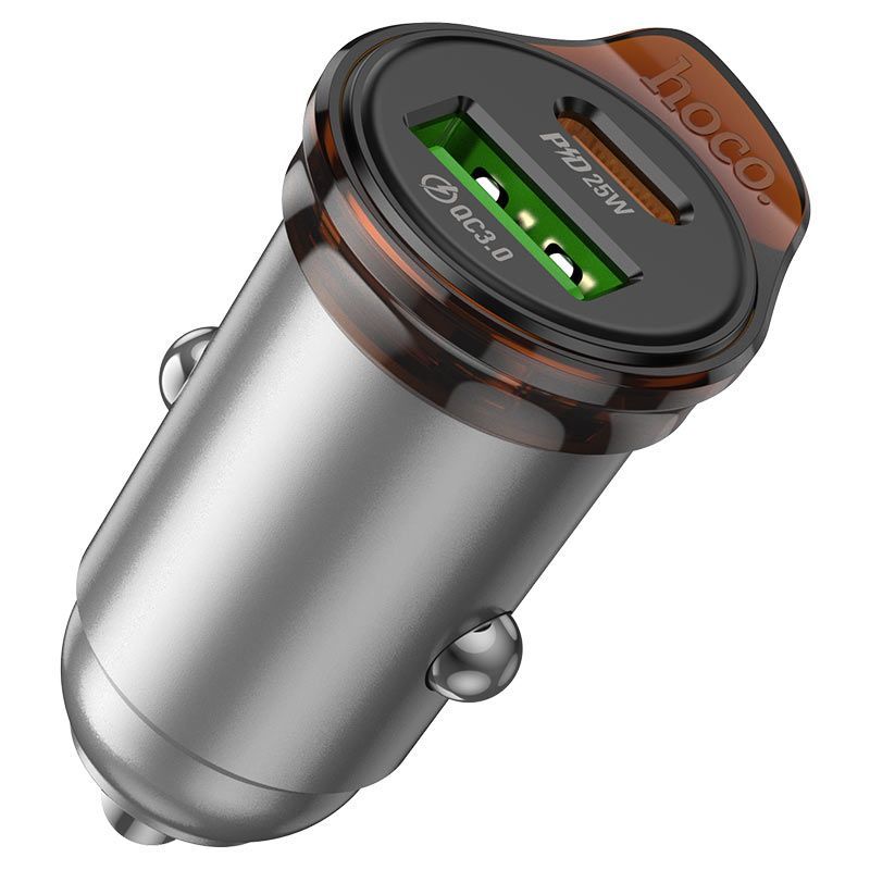 Hoco NZ16A Rigorous Car Charger 43W Metal Grey Hoco NZ16A Rigorous Car Charger 43W Metal Grey
