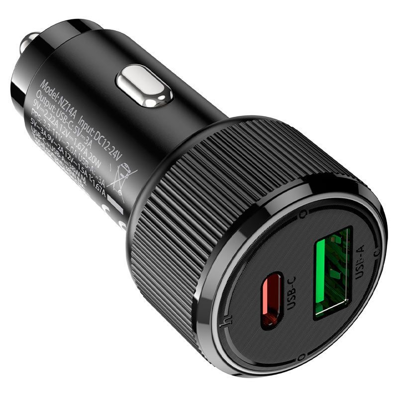 Hoco NZ14A Guerrero Car Charger 38W Black