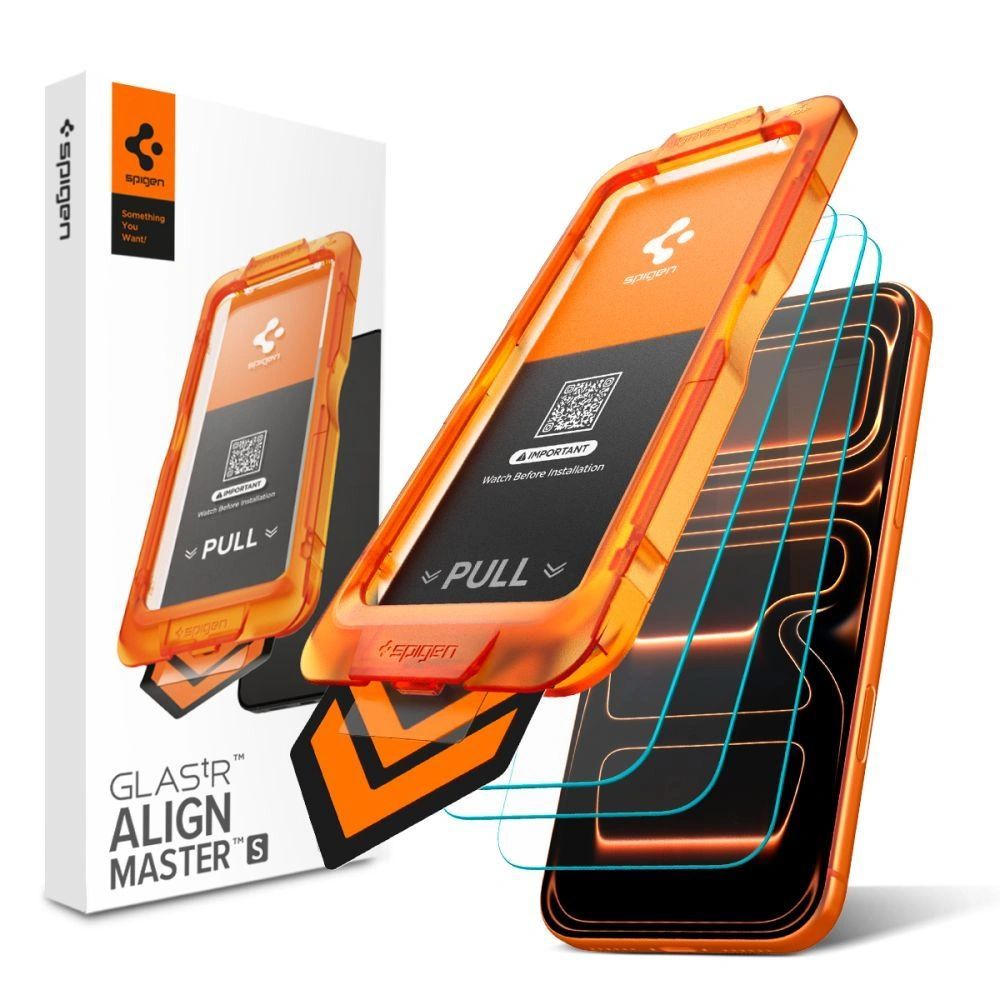 Spigen Glass tR AlignMaster S for iPhone 17 Pro 3 Pack Spigen Glass tR AlignMaster S for iPhone 17 Pro 3 Pack