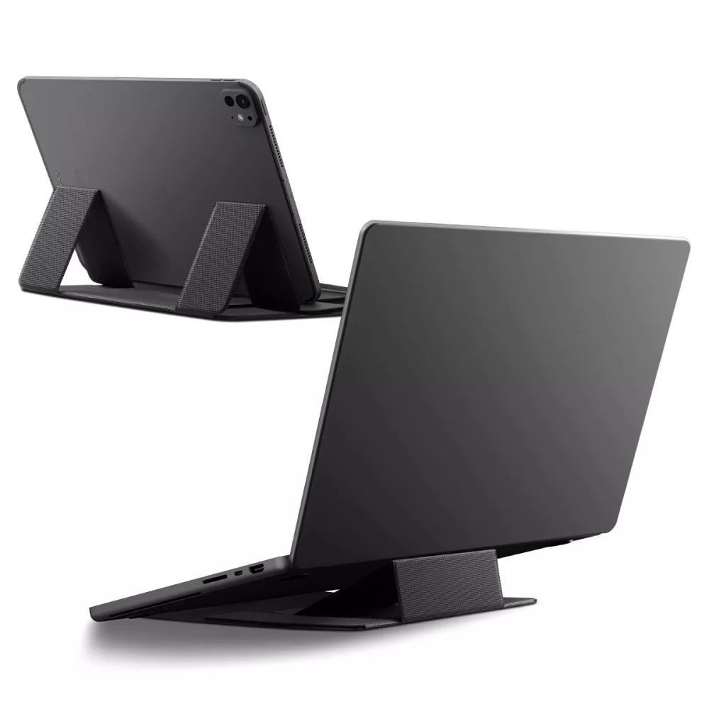 Spigen LD201-S8 Slim Fold Non Adhesive Laptop Stand Black