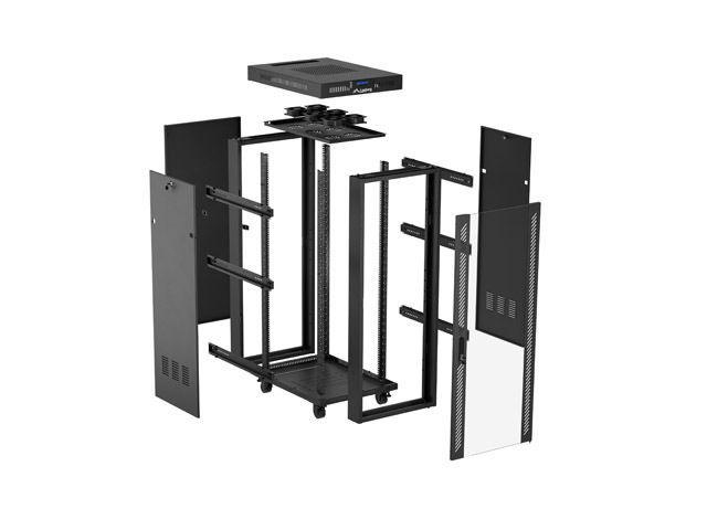 Lanberg 19" 32U Szabadon álló Rackszekrény Black