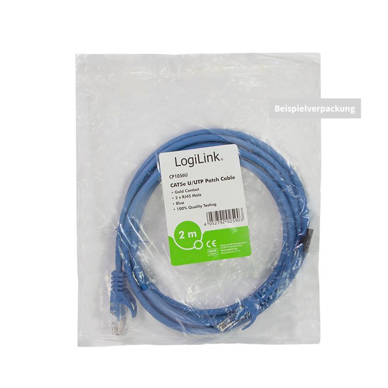 Logilink CAT5e U-UTP Patch Cable 3m Blue Logilink CAT5e U-UTP Patch Cable 3m Blue