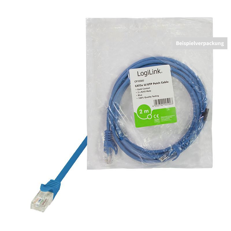 Logilink CAT5e U-UTP Patch Cable 3m Blue Logilink CAT5e U-UTP Patch Cable 3m Blue