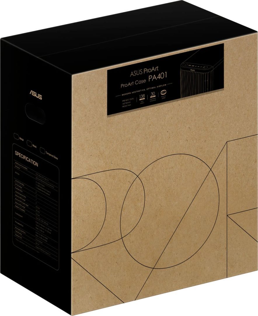 Asus ProArt PA401 Wood Edition Metal Tempered Glass Black