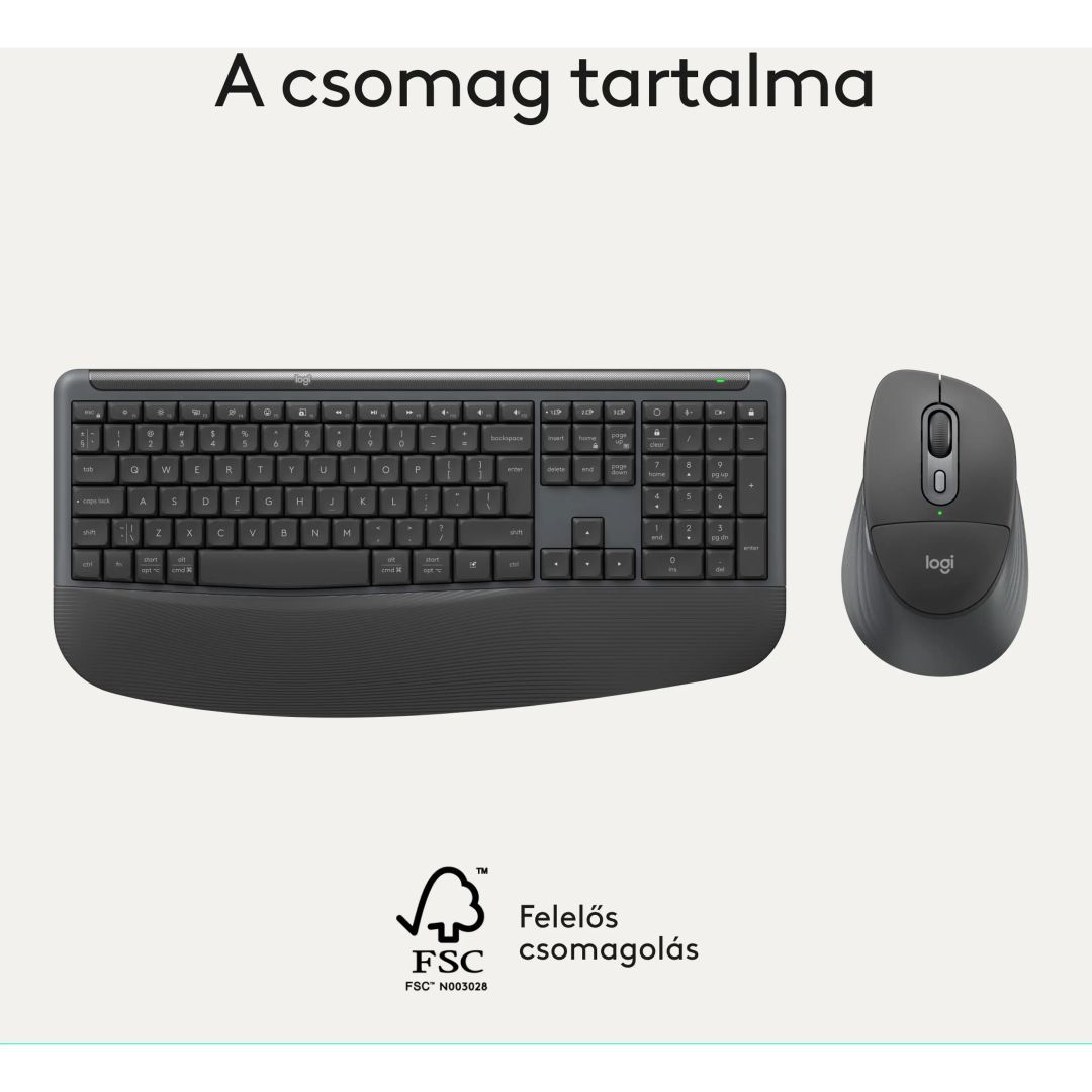 Logitech MK880 Signature Comfort Plus keyboard Combo Black HU Logitech MK880 Signature Comfort Plus keyboard Combo Black HU