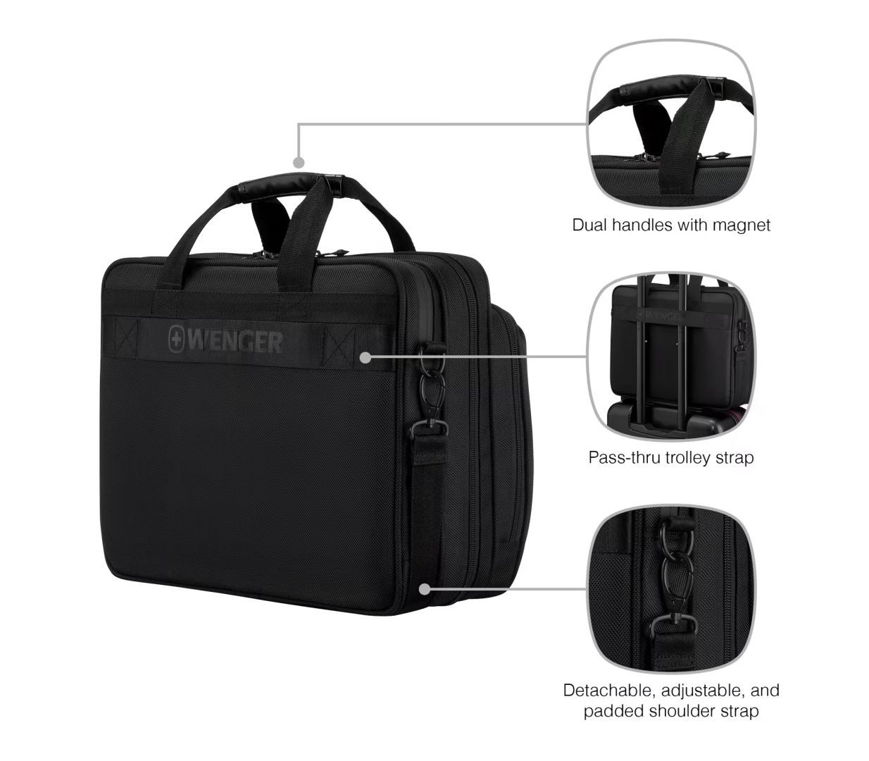 Wenger Legacy Briefcase 16" Black