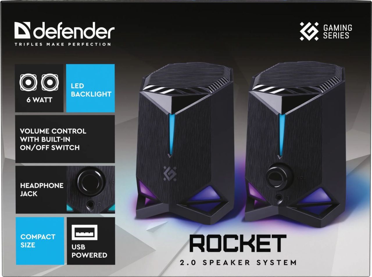 Defender Rocket Speaker Black