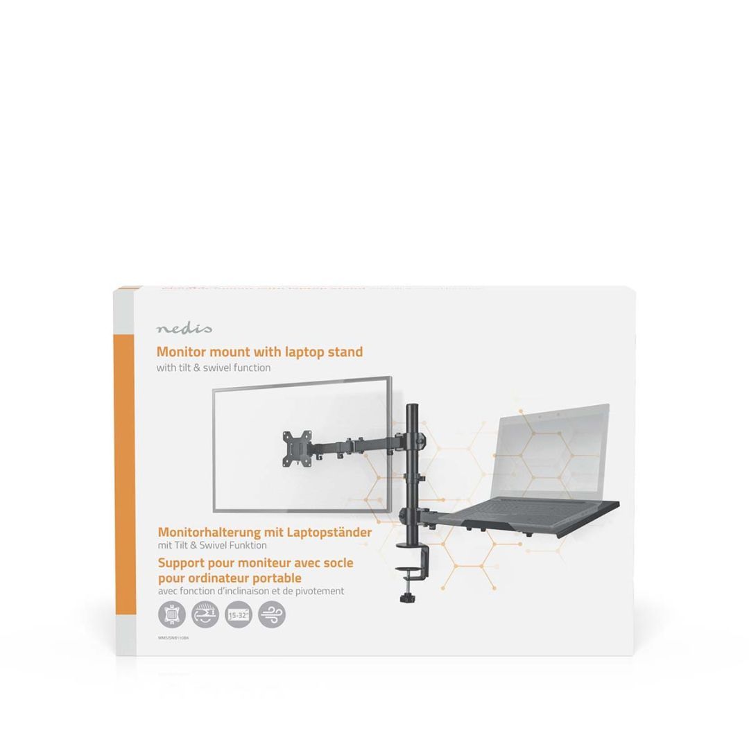 Nedis MMSISNB110BK Desk Monitor Mount 15-32" Black